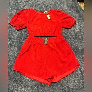 NWT Dark Pink Set with Shorts and Top
